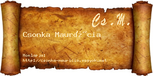 Csonka Maurícia névjegykártya