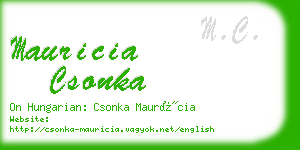 mauricia csonka business card